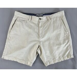 Johnnie-O Men's 35 Khaki Santiago Shorts Prep Casual Golf Chino Flat Front